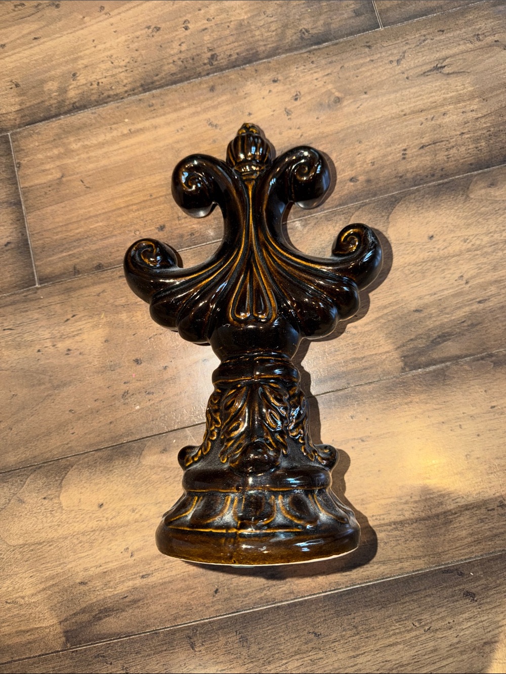 🖤Black with Brown tint gloss Finial 🖤